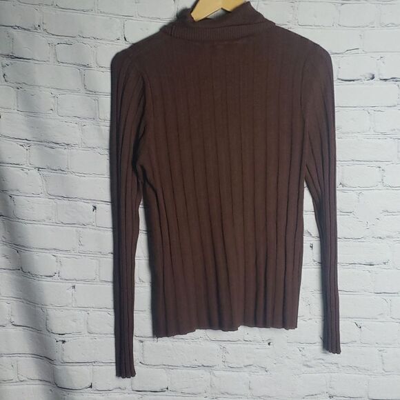 Ashley Stewart Brown Turtleneck Sweater - Picture 2 of 5